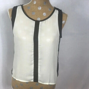 BLVD Black and White Sleeveless Top